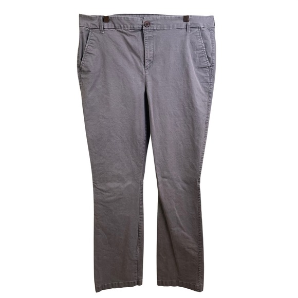 Lot 4 Old Navy Bootcut Woman's Chino Pants Gray Navy Khaki Size 16 Tall - Picture 2 of 16